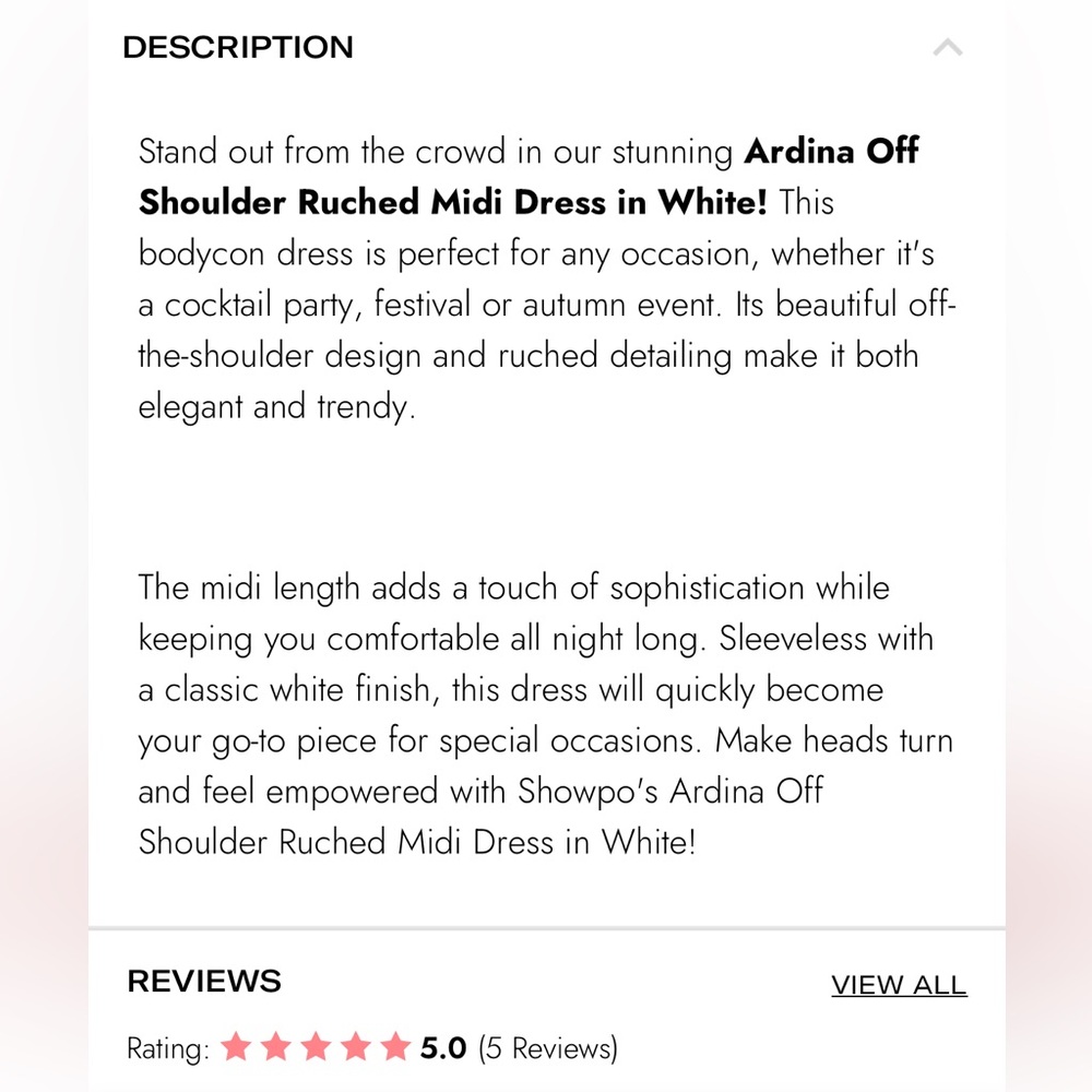 Showpo White Off Shoulder Ruched Bodycon Midi Dress XL/10 - Picture 7 of 9